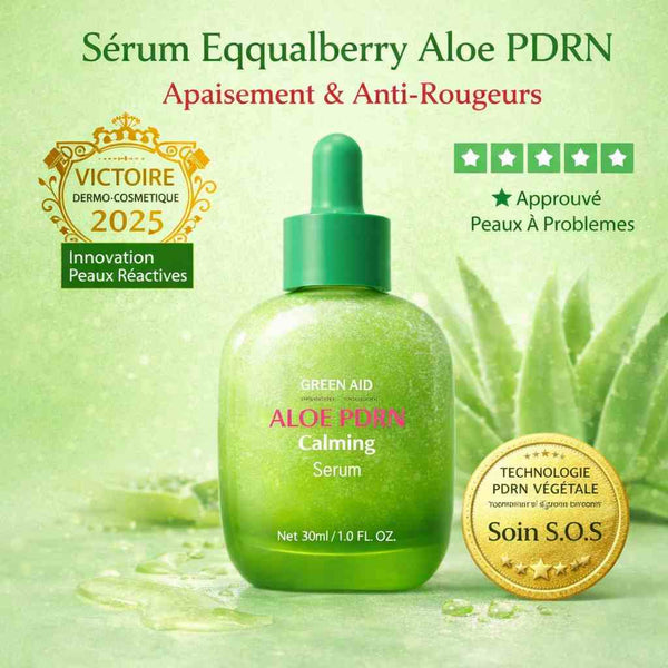 🟢 VERT — Sérum Aloe PDRN (Apaisant / Rougeurs / Barrière)
